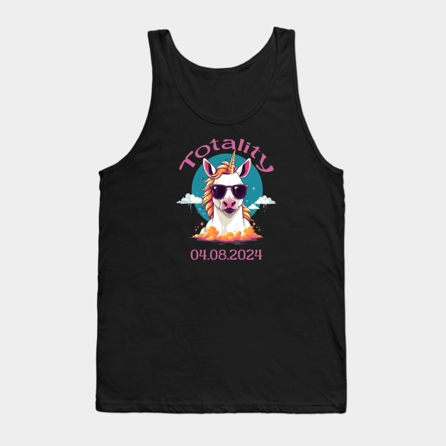 Unicorn Solar Eclipse Totality Design Tank Top by Edgi